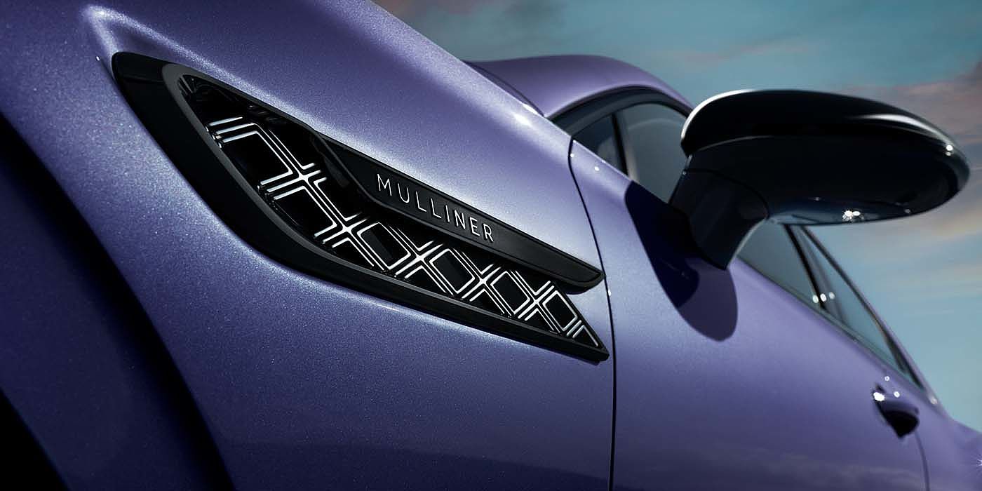 Bentley Cambridge Bentley Flying Spur Mulliner in Tanzanite Purple paint with Blackline Specification wing vent